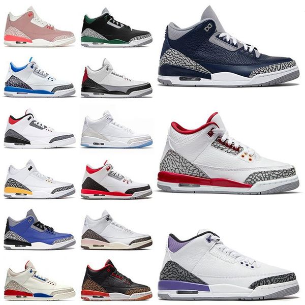 

og jumpman 3 3s iii boots mens basketball shoes muslin georgetown patchwork fragment unc laser orange outdoor sneakers 40-46, Black