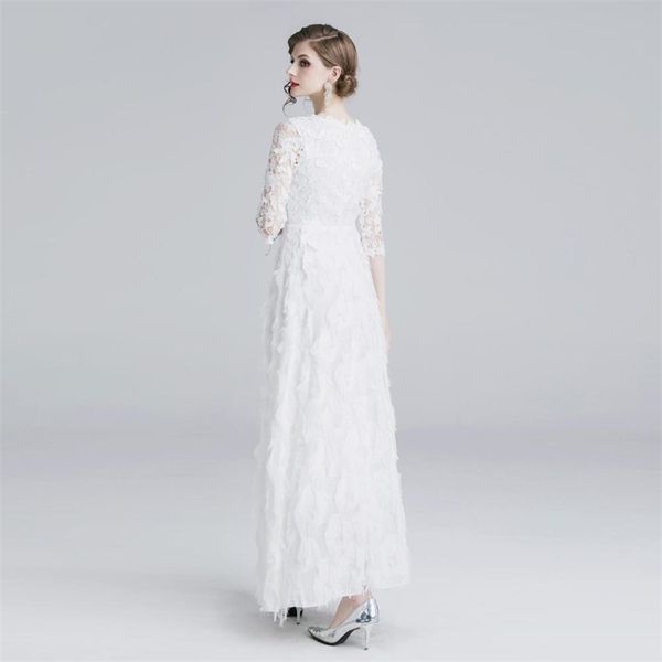 

dress european and american womens sleeves water soluble lace dress long paragraph large dress y200805, Black;pink