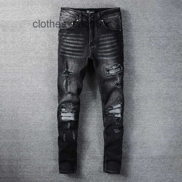 

european and american designer men new us a mirs-fluid casual hip hop high street out and worn washed splash ink color painting sl 6bey, Blue