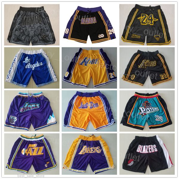 

man pocket zipper donovan mitchell basketball sweatpants wear just don isiah thomas shorts drawstring zipper fly hip pop jerry west pant, Black