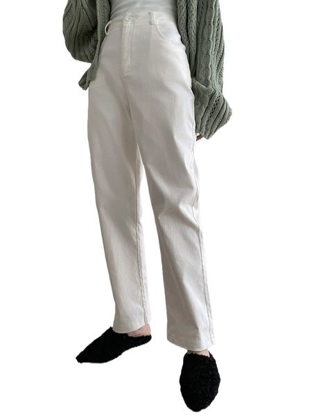 

dazy high waist slant pocket pants k1qf#, Black;white