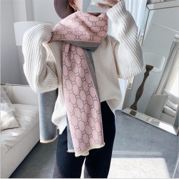

62% off 2022 autumn and winter new scarves warm imitation cashmere scarf for women versatile dual-purpose extended bib shawl, Blue;gray