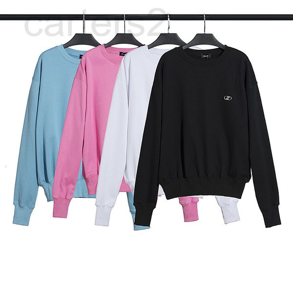 

men's hoodies & sweatshirts designer batch correct we11 embossed printed round neck sweater fog same bullet screen letter men's an, Black