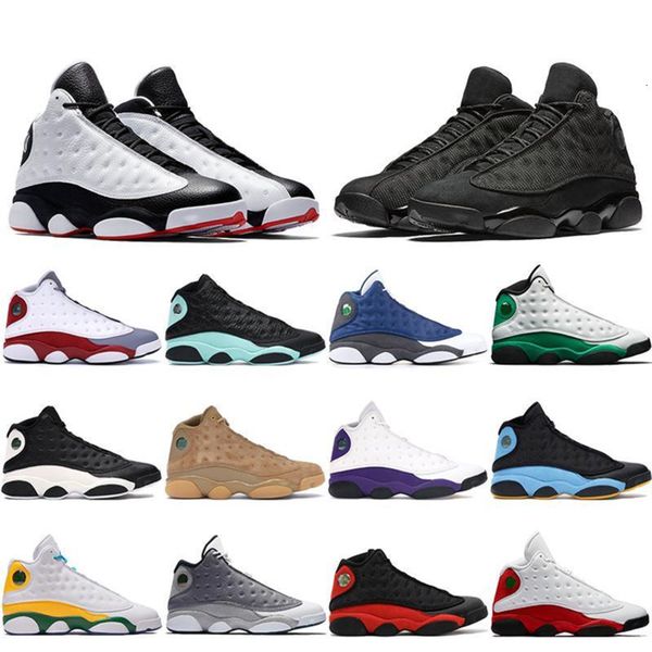 

13s mens basketball shoes jumpman flint og chinese year playground bred chicago playoffs island green baskets men sports sneakers