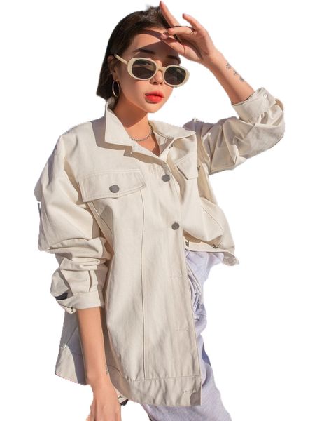 

dazy flap detail single breasted drop shoulder coat 77zp#, Black