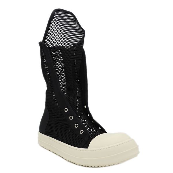 

2022ss summer breathable nylon net mesh high boots, Black