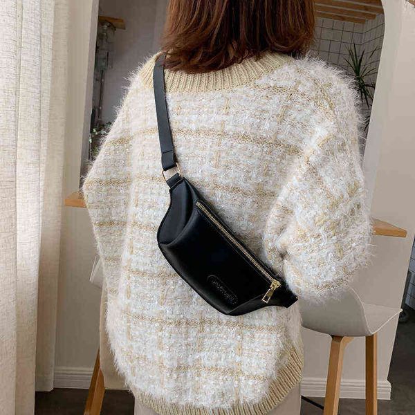 

fashion women solid color crossbody bag casual ladies pu leather fanny packs small purse vintage pure color leather bag 220626