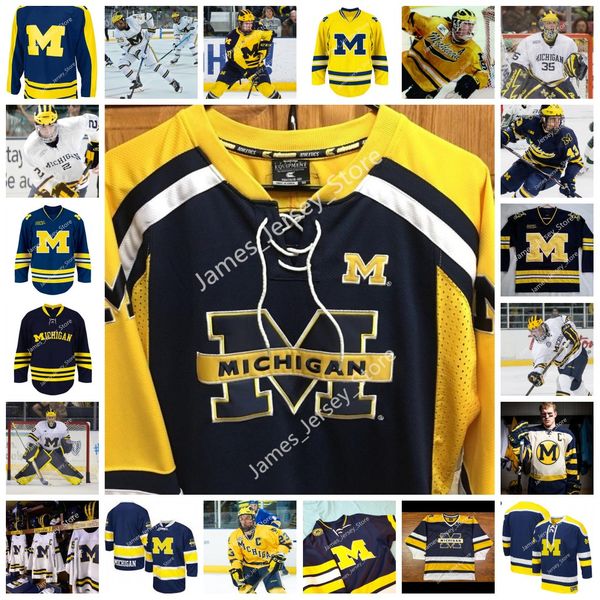 

2022 ncaa custom michigan wolverines stitched hockey jersey 6 jack summers 7 nick blankenburg 9 eric ciccolini 10 matty beniers 11 mackie sa, Black