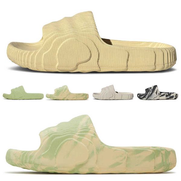 

adilette 22 slippers men women designer sandals desert sand black grey magic lime mens slides shoes outdoor pantoufle flip flops scuffs