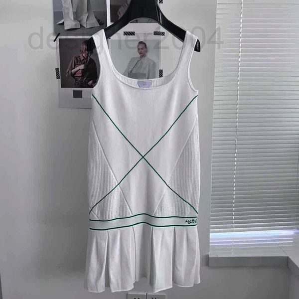 

casual dresses designer 2022 new casual sports tennis girl sleeveless white dress 5l6j, Black;gray