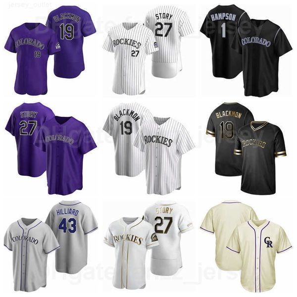 

baseball 43 sam hilliard jersey 19 charlie blackmon 27 trevor story 1 garrett hampson 15 raimel tapia 8 josh fuentes pullover team cool base, Blue;black