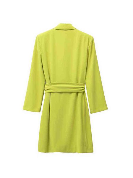 

pb&za2829324 women 2022 spring new chic fashion wrap mini dress vintage v neck long sleeve female dresses vestidos 2829/324 t220805, Black;gray