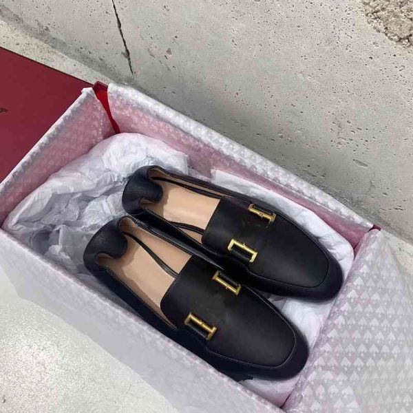 

dress shoes spring european cowhide women's shoes fashion tire round head shallow mouth flat sole, Black