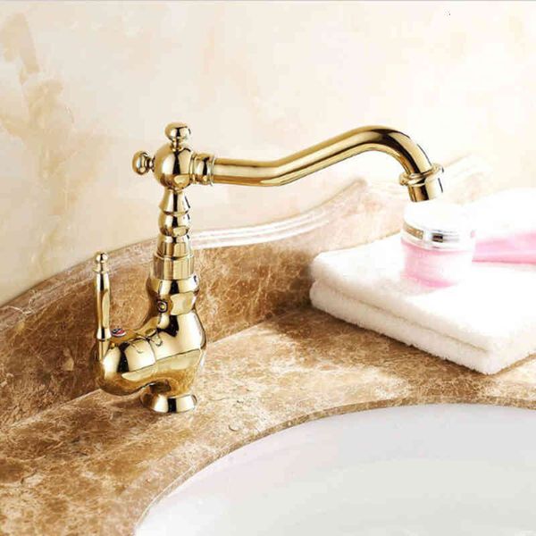 

bidet faucets brass plated golden washbasin and cold faucet under the counter basin rotatable mixing single handle k68r