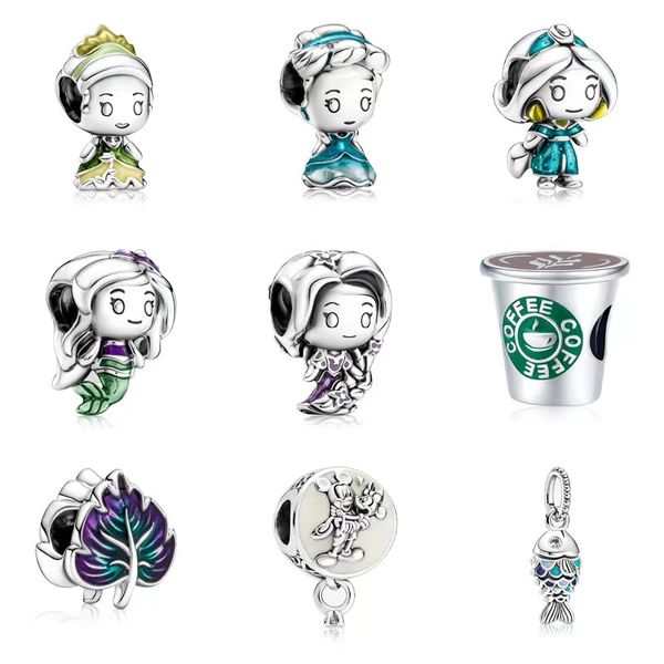 

30 pcs alloy loose beads cute elf charms fit diy jewelry snake chain necklace bangle big hole leaf bead accessories as gift, Black