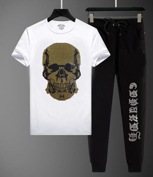 

rhinestone tracksuit men cotton suits oversize hoody designer outfit, White;black
