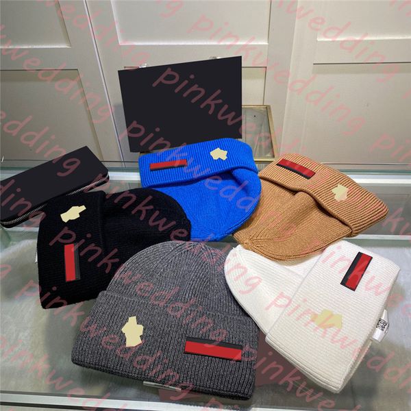 

soft wool skull cap knitted beanie hat outdoor thick warm woolen hats designer letter knit cap, Blue;gray