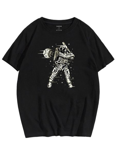 

men astronaut print tee i7jo#, White;black