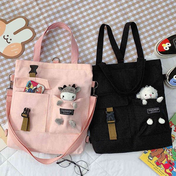 

backpack style bagwomen backapck new handbag cartoon canva female fashion cool girl student school clas shoulder crossbody messenger bag 220