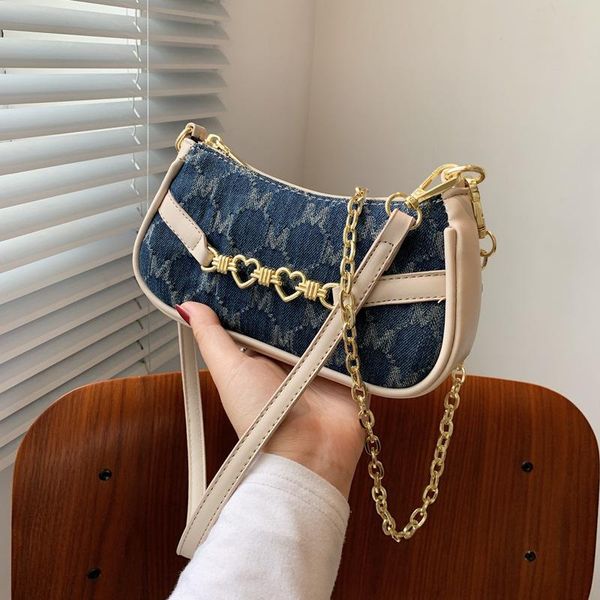 

evening bags chain fashion small bag women's 2022 embroidery summer shoulder messenger purses and handbags luxury designer