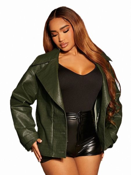 

sxy solid zip up pu leather moto jacket n0tf#, Black;brown