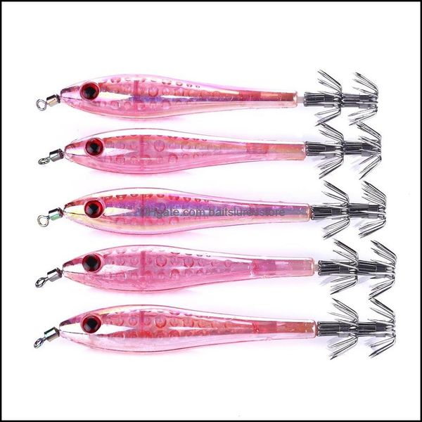 

5pcs squid jigs umbrella hooks artificial 9.5cm 6g drop delivery 2021 baits lures fishing sports outdoors 4m8v7