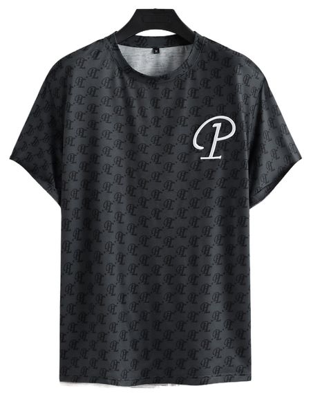 

men random letter graphic tee p2ph#, White;black