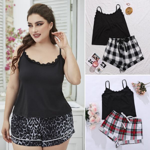 

4xl plus size women underwear suspender open-back leopard print wearable loungewear set nightgown lingerie sleepwear, Black;white