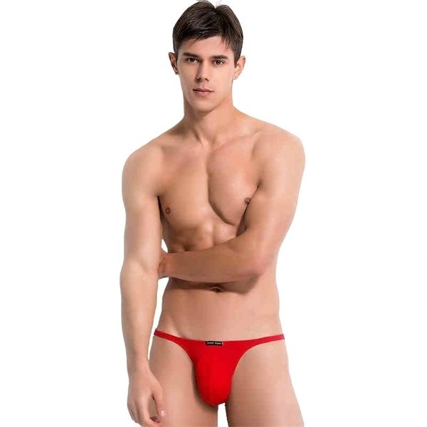 Roupa íntima masculina Underpant Cotton Ropa Interior Hombre gay Sexy roupas íntimas baixas ascensão Cueca Masculina Solid Slip Briefs Men Jockstrap LJ201110