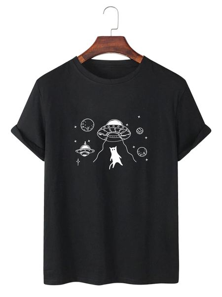 

men cartoon graphic tee j7ch#, White;black