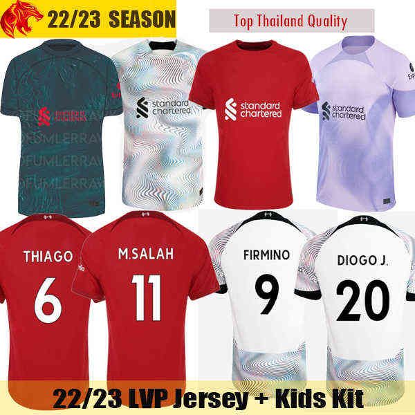 

2223 soccer jerseys fabinho 2022 2023 darwin football shirt alexander arnold carvalho elliott a.becker goalkeeper men's jersey kids kit, Black