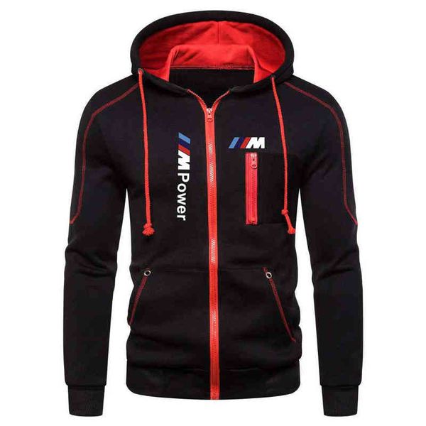 

fashion men jackets hoodies bmw m print coat casual zipper cardigan male tracksuit outerwear gyms mens hoodie clothes streetwear, Black;brown