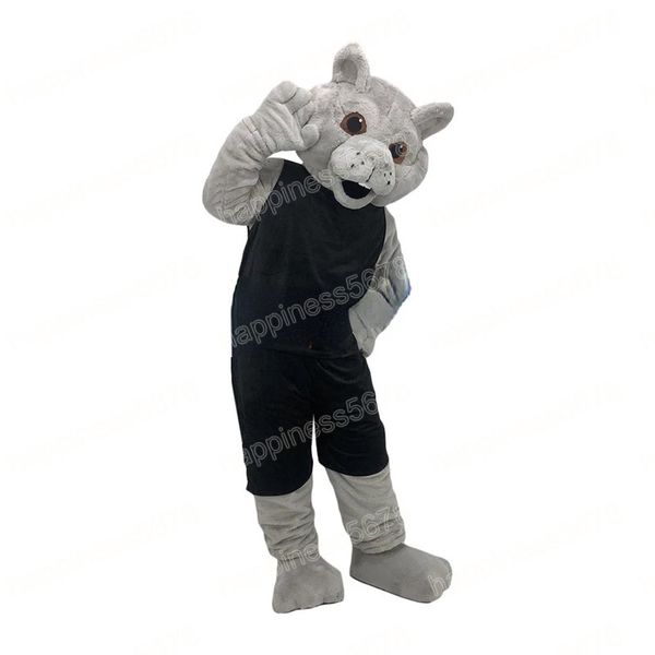

performance leopard mascot costumes halloween christmas cartoon character outfits suit advertising carnival adults outfit, Red;yellow