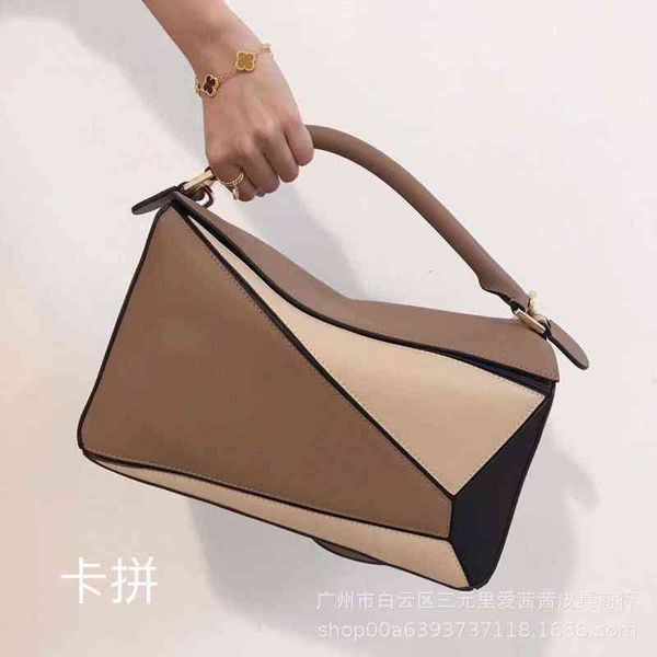 

loew's bag fashion leather women's geometric bag mini lingge messenger hand pillow woman's luxury designer bag high sense lei