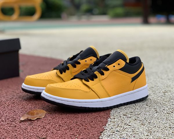 

shoes jumpman 1 low mens basketball 1s white black gym yellow womens running outdoor sports sneakers ship