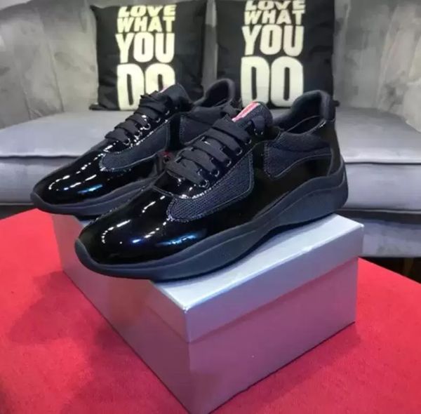 

wholesale men casual shoes cup sneakers patent leather flat trainers black mesh lace-up walking outdoor runner trainer eu38-46