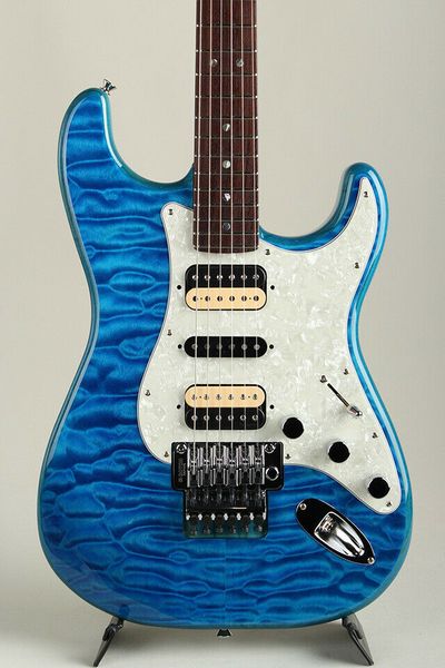 

michiya haruhata st blue transparent electric guitar #567