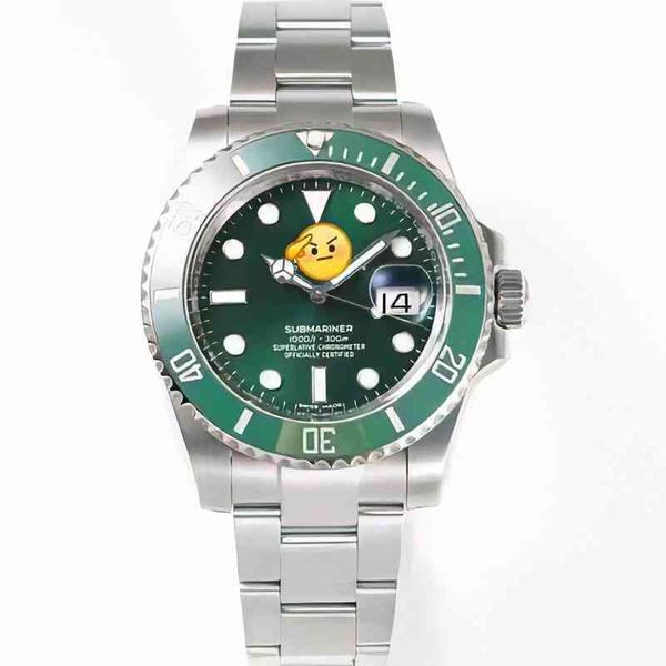 Rolesx relógio de luxo data relógios de pulso designer de luxo nome verde masculino totalmente automático calendário de mergulho mecânico display luminoso à prova d'água Business Watch P9RP