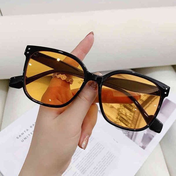 

luxury brand designer 2022 new gm glass same large frame fashion trend street shooting sunglass vintage sun glasses for men ladies eyewear w, White;black