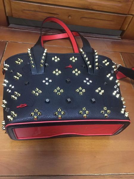

fashion women shoulder bag genuine leather rivets spikes bow crossbody bags tote designer handbags shopping bag