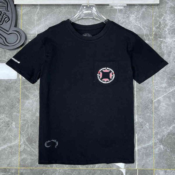 

fashion mens luxury t shirts ch brand men sanskrit letter t-shirt horseshoe cross designer tshirts man hip hop sweater summer women classic, White;black