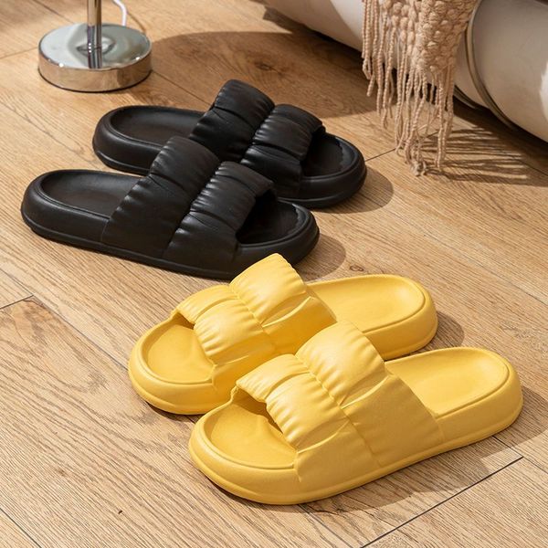 

summer lady slippers indoor home quiet outdoor fashion eva comfortable soft sole light deodorant sandals a variety of colors, Black