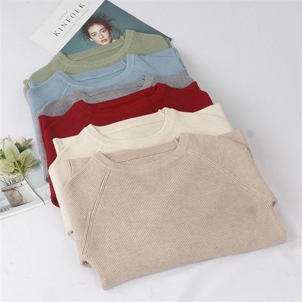 

gigogou basic thick knitted sweater autumn winter warm female pullover sweater soft long sleeves female jumper 200924, White;black