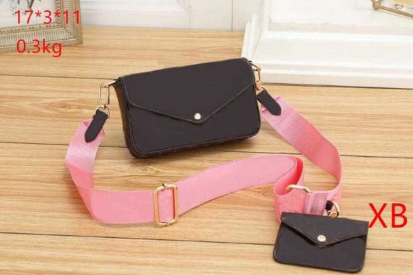 

pochette wallet women handbag shoulder strap multi canvas crossbody bag fashion bags purses designer handbags sale crossy totes 2pcs/set fel