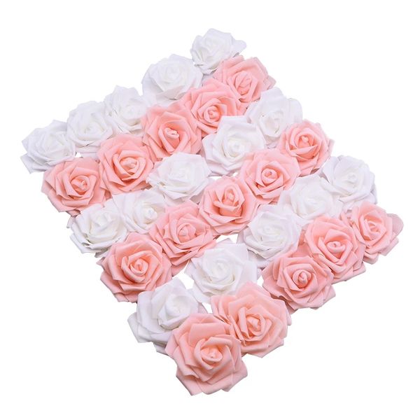 

wedding decorations 7cm big pe foam roses artificial flower heads for wedding party decoration diy wreaths home decorative craft supplies