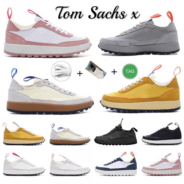 

tom sachs x craft general purpose designer men women running shoes navy light bone wheat yellow white black valentines day trainers outdoor