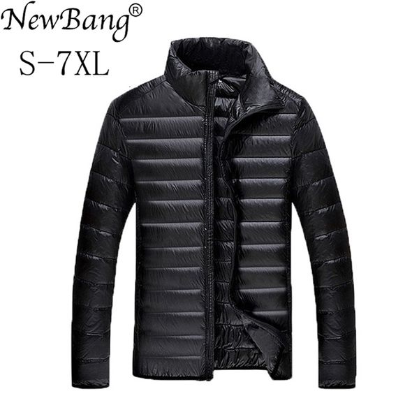 Bang mais 5xl 6xl 7xl Duck Down Jacket Men's Feather Ultralight Down Jacket for Men Park Outwear com sobretudo de bolsa de transporte 201210