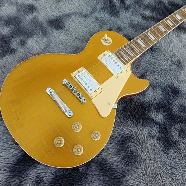 

electric guitar used silver paint mahogany wood