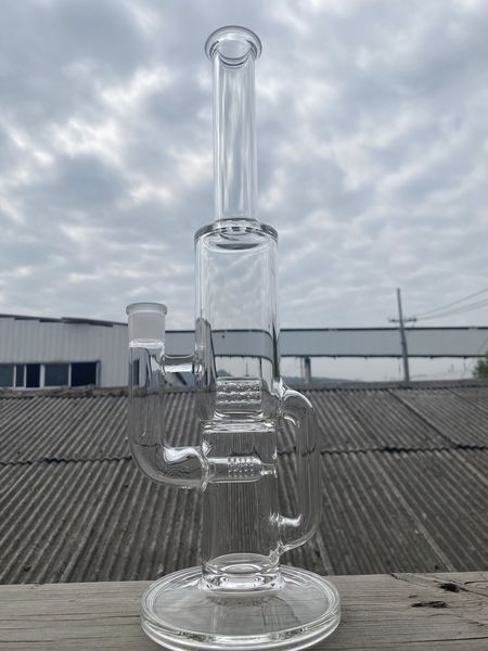 Unique Biao Glass Bongs 360 Gitterstil Shisha Water Pipes 16 Zoll 18 mm Gelenk