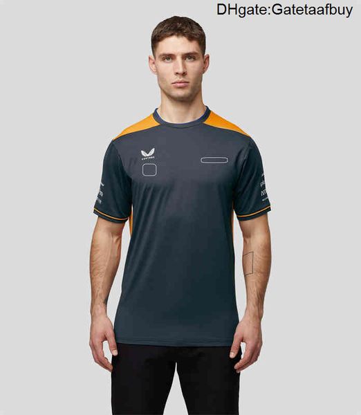 

mclaren f1 team t shirt 2022 summer men's formula 1 racing clothes short sleeve outdoor sports quick dry nqv9, White;black